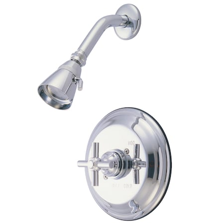 Kingston Brass Shower Faucet, 2, Wall Mount, Polished Chrome KB2631EXSO